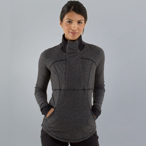 lululemon athletica Jackets & Blazers - Lululemon Base Runner 1/2 Zip
Heathered Herringbone Heathered Black/Black. 8.